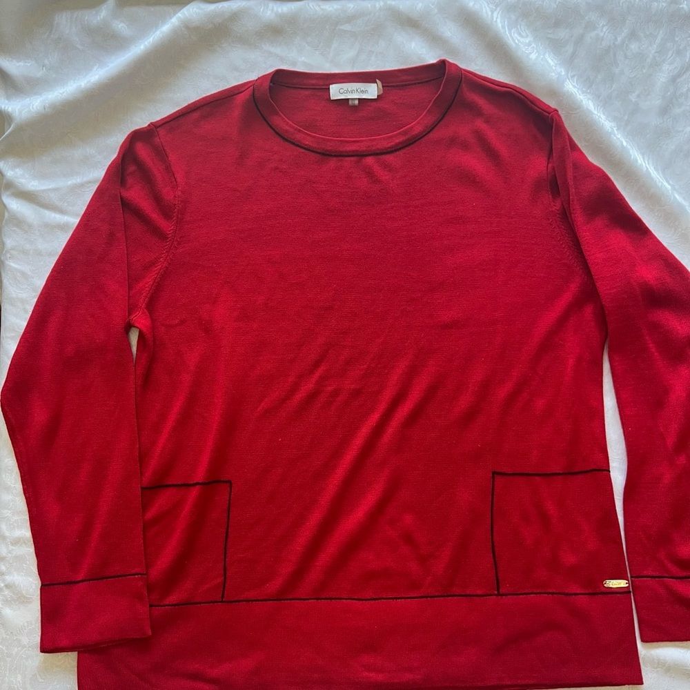 Calvin Klein womans Red Sweater size XL